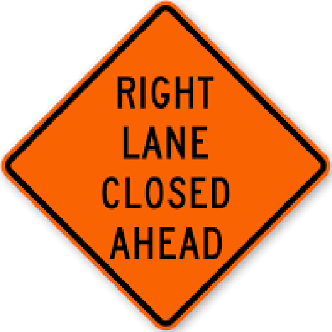 right lane closed